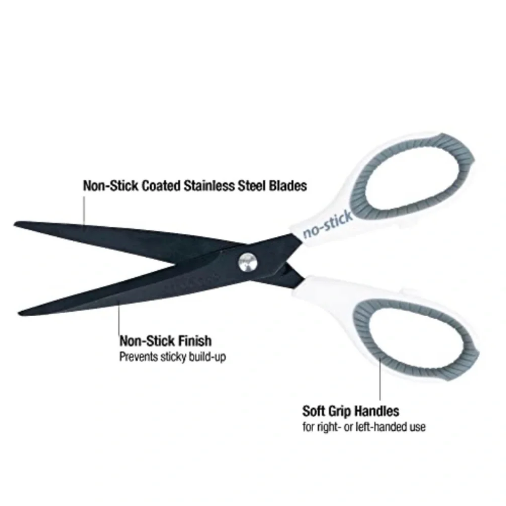 SINGER 3pc Comfort-Grip White and Gray Scissors Set - NEW in package - Picture 9 of 11